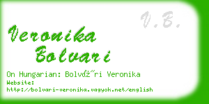 veronika bolvari business card